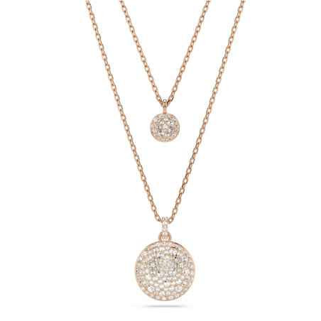 Collana Pendente Meteora Placcato color oro rosa Donna Swarovski