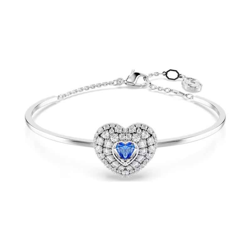 Bracciale RIGIDO HYPERBOLA CUORE BLU Donna Swarovski