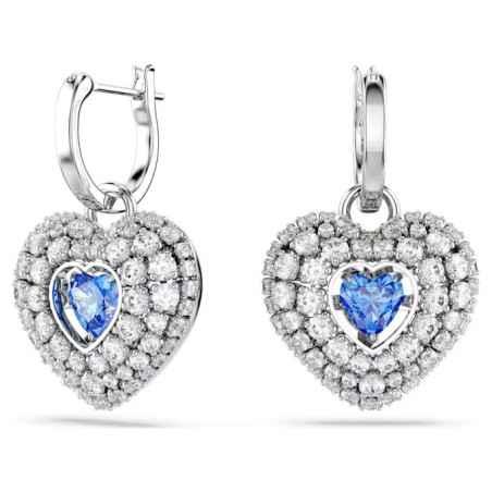 Orecchini PENDENTI HYPERBOLA CUORE BLU Donna Swarovski