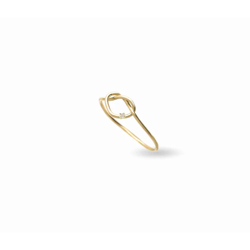 Anello Filodamore in Oro giallo Cuore annodato mis.12 Donna Rubinia