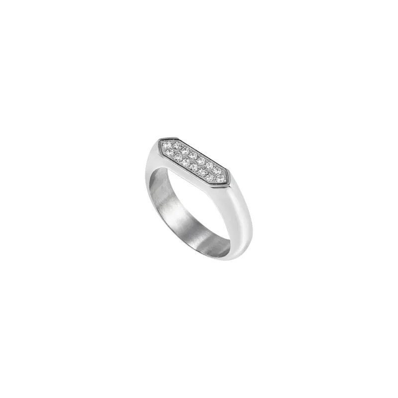 Anello Stylize in acciaio m.16 pavè di cristalli Donna Breil Anello Stylize in acciaio m.16 pavè di cristalli Donna Breil