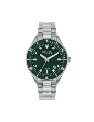 Overhand solo tempo 39mm verde Uomo Breil