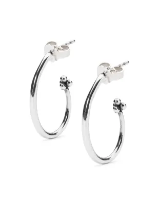 Orecchini cerchio con bocciolo Donna Trollbeads