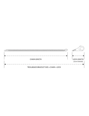 Bracciale in argento 20cm Trollbeads