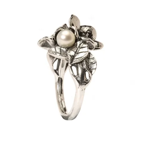 Anello Biancospino con Perla M14 Donna Trollbeads