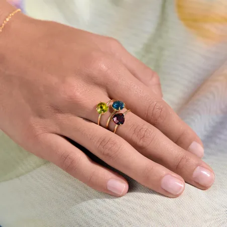 Anello Sone con pietra Blue London Donna Rossoprezioso Semino D'Amore