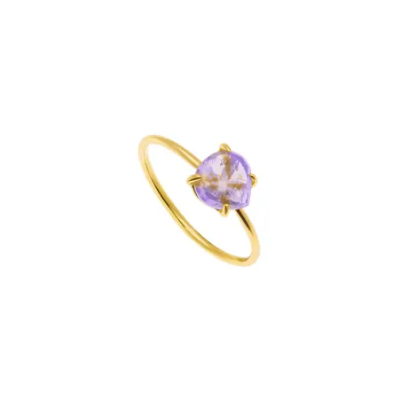 Anello Stone con pietra Ametista Donna Rossoprezioso Semino D'Amore