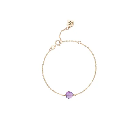 Bracciale Stone Ametista Donna Rossoprezioso Semino D'Amore