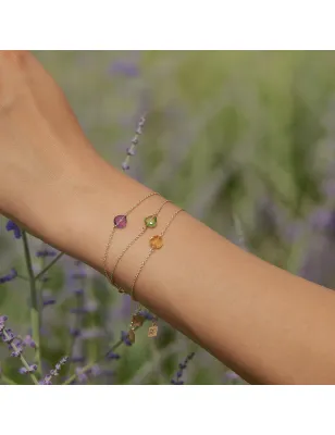 Bracciale Stone Ametista Donna Rossoprezioso Semino D'Amore