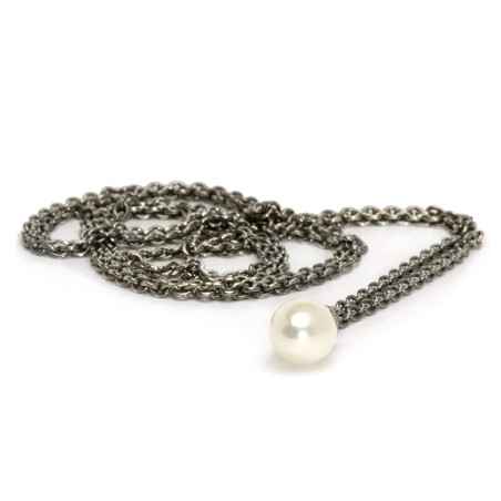Collana d'Argento con Perla 80cm Donna Trollbeads