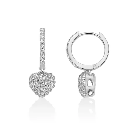 Orecchini Giochi di luce cerchio cuore pendente Donna Miluna