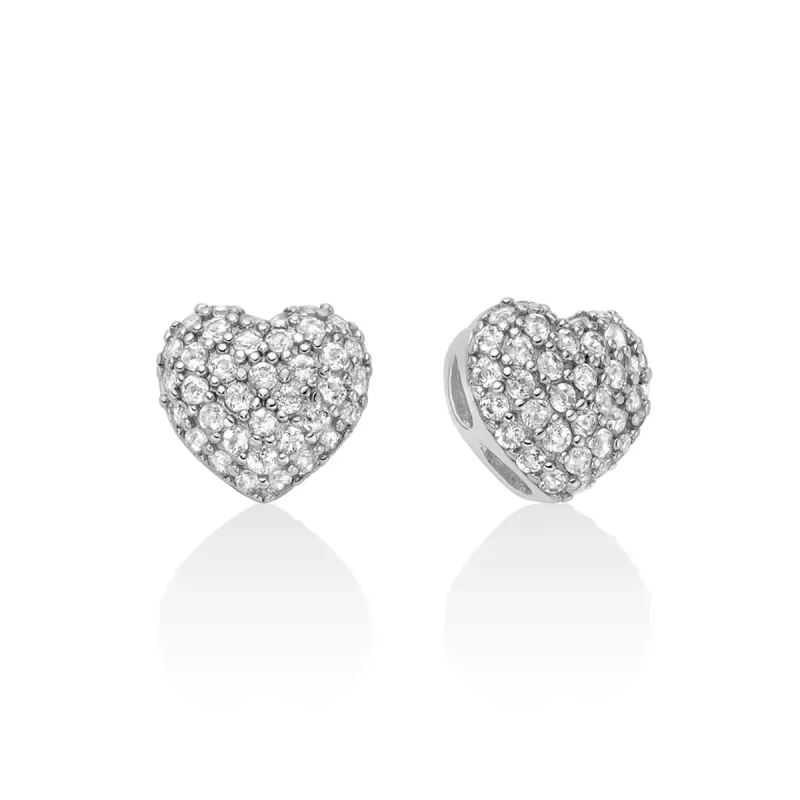 Orecchini a lobo Giochi di luce Cuore medio Donna Miluna