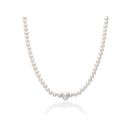 Collana Perle Oriente Centrale oro e diamante Donna Miluna Le Perle