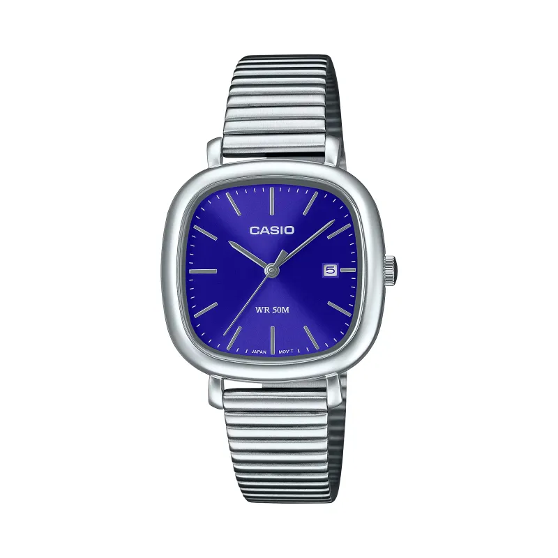 Orologio LTP-B166D-2AVEF Cushion Blu Silver 30mm Donna Casio