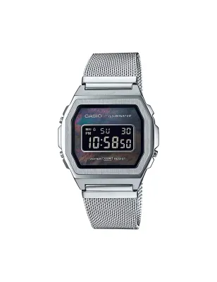 Orologio A1000M-1BEF Premium Madreperla Nera Mesh 38mm Casio