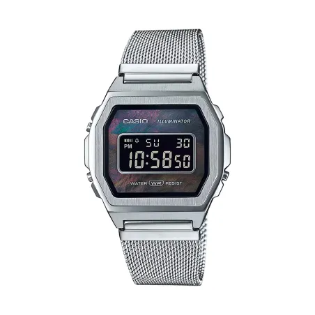 Orologio A1000M-1BEF Premium Madreperla Nera Mesh 38mm Casio