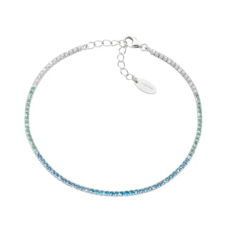 Bracciale Tennis zirconi degradé azzurri Donna Amen