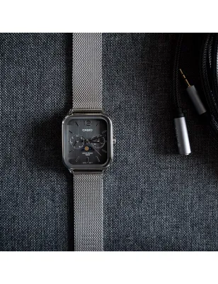 Orologio MTP-M305M-8AVER Moon Phase Mesh Grigio 34mm Uomo Casio