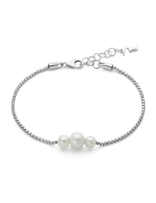 Bracciale in Argento e tre perle Oriente Donna Miluna