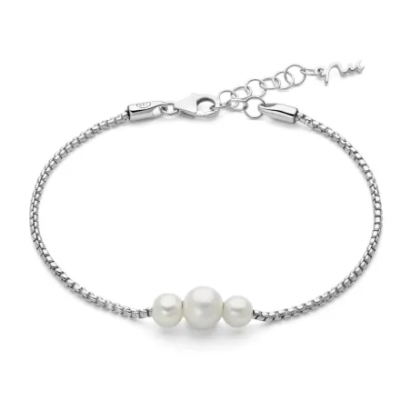 Bracciale in Argento e tre perle Oriente Donna Miluna