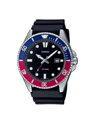 Orologio MDV-107-1A3VEF Diving Pepsi Bezel 200M 44mm Uomo Casio