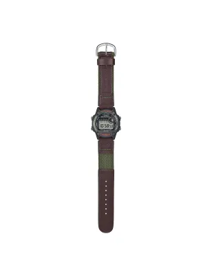 Orologio W-220HF-3AVEF Digital Verde Militare Pelle 36mm Casio