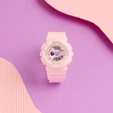 Orologio BA-110AH-4AER Baby-G Rosa Pastello 43mm Bambini Casio