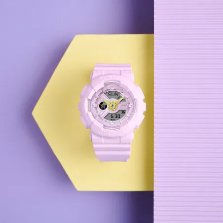 Orologio BA-110AH-6AER Baby-G Lilla Pastello 43mm Bambini Casio