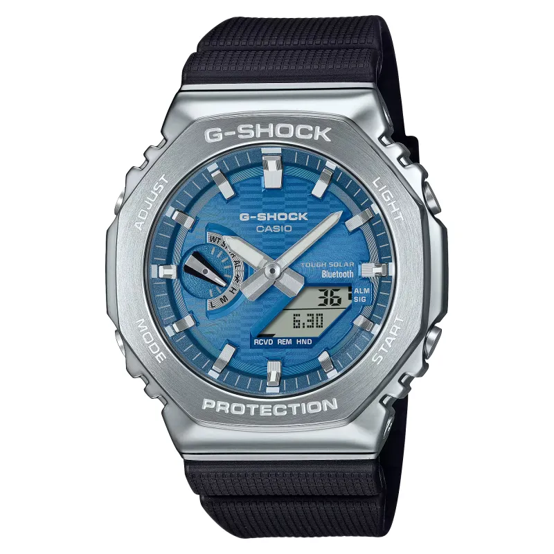 Orologio GBM-2100A-2BER G-Steel Bluetooth Solar Blu 44mm Uomo Casio