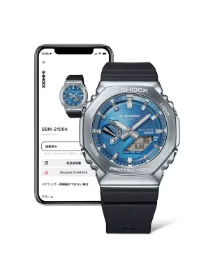 Orologio GBM-2100A-2BER G-Steel Bluetooth Solar Blu 44mm Uomo Casio