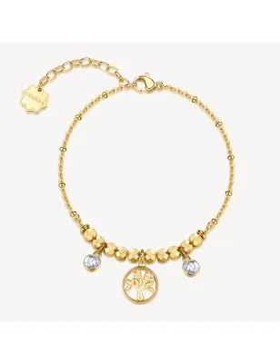 Bracciale dorato Chakra Mistici Albero della Vita Donna Brosway