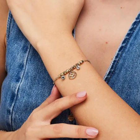 Bracciale dorato Chakra Mistici Albero della Vita Donna Brosway