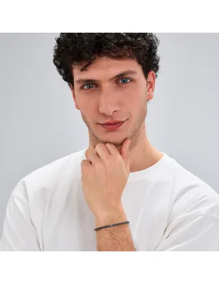 Bracciale tennis Avantgarde acciaio e zirconi neri Uomo Brosway