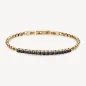 Bracciale dorato Avantgarde acciaio e zirconi neri Uomo Brosway