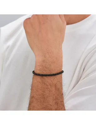 Bracciale tennis Avantgarde acciaio pvd rutenio, zirconi ner Uomo Brosway