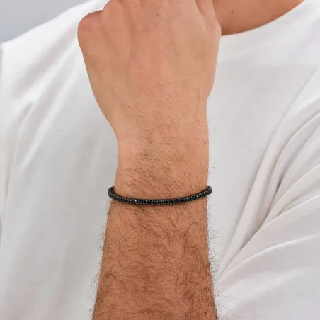 Bracciale tennis Avantgarde acciaio pvd rutenio, zirconi ner Uomo Brosway