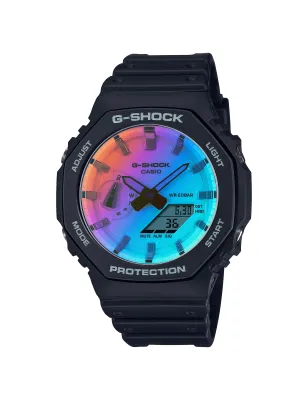 Orologio GA-2100SR-1AER CasiOak Iridescent Nero 45mm Uomo Casio