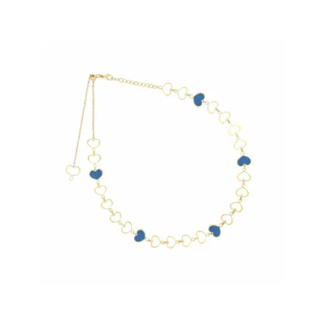 Girocollo Chocker Maman 5 cuori blu Donna Maman et Sophie