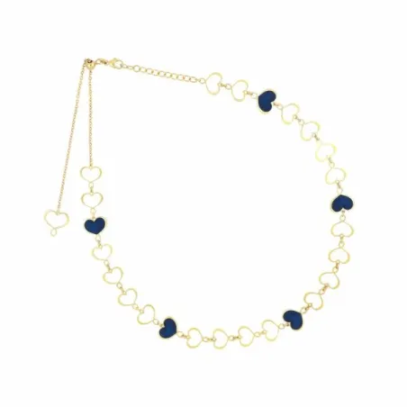 Girocollo Chocker Maman 5 cuori blu Donna Maman et Sophie