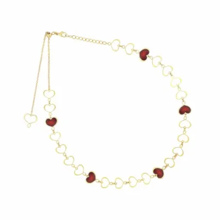 Girocollo Chocker Maman 5 cuori bordeaux Donna Maman et Sophie