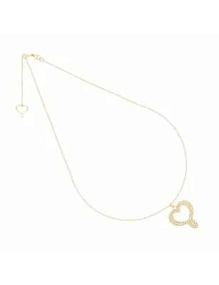 Girocollo cuore tramato piccolo giallo Donna Maman et Sophie