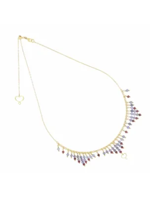 Girocollo Frange Tanzanite e Granato ricco Donna Maman et Sophie