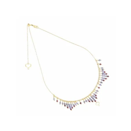 Girocollo Frange Tanzanite e Granato ricco Donna Maman et Sophie