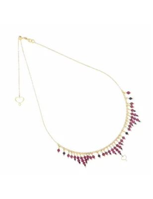 Girocollo Frange Rubino e Zaffiro ricoo Donna Maman et Sophie