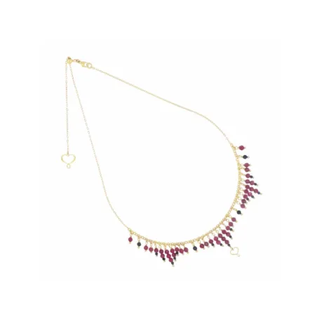 Girocollo Frange Rubino e Zaffiro ricoo Donna Maman et Sophie