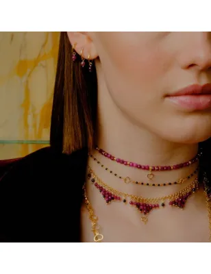 Girocollo Frange Rubino e Zaffiro ricoo Donna Maman et Sophie