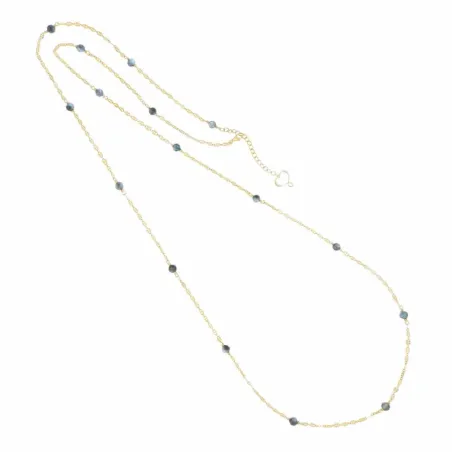 Collana lunga Pietre di Acquamarina scura Donna Maman et Sophie