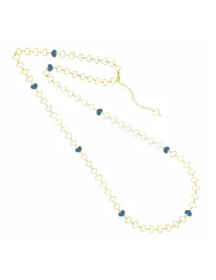 Collana lunga Maman 9 cuori blu Donna Maman et Sophie