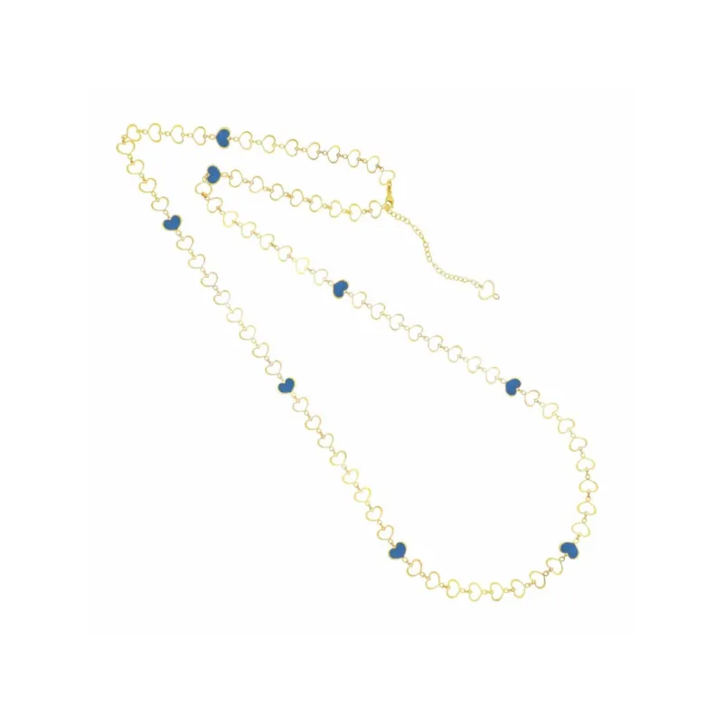 Collana lunga Maman 9 cuori blu Donna Maman et Sophie