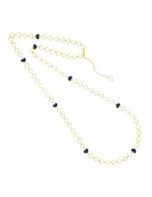 Collana lunga Maman 9 cuori blu Donna Maman et Sophie